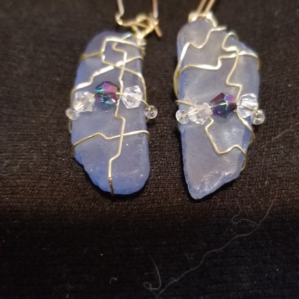 Sea glass earings